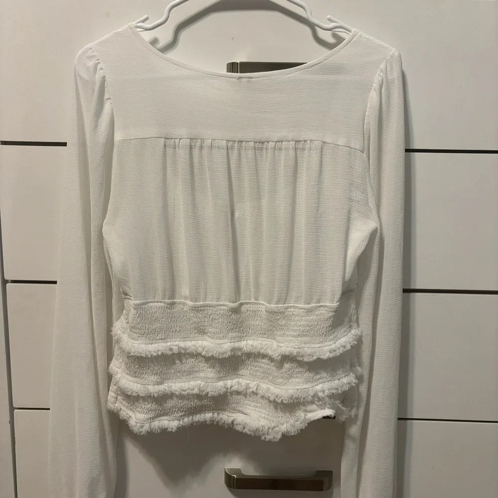 Free People Solid Lolita Blouse White
